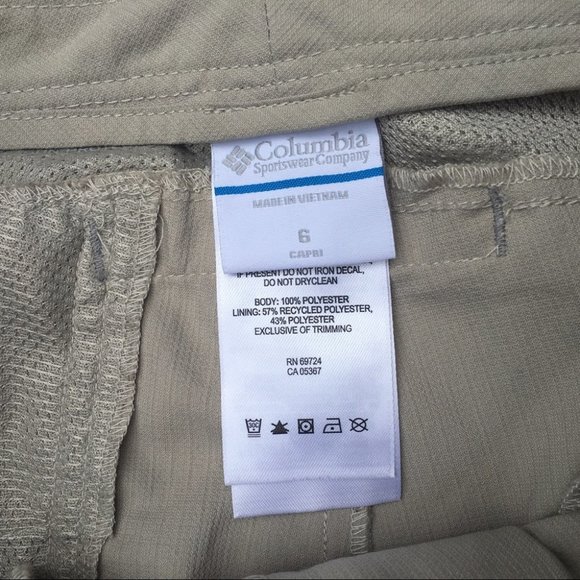 Columbia Beige Mid Rise Capris Size 6 | Hiking - Picture 6 of 6